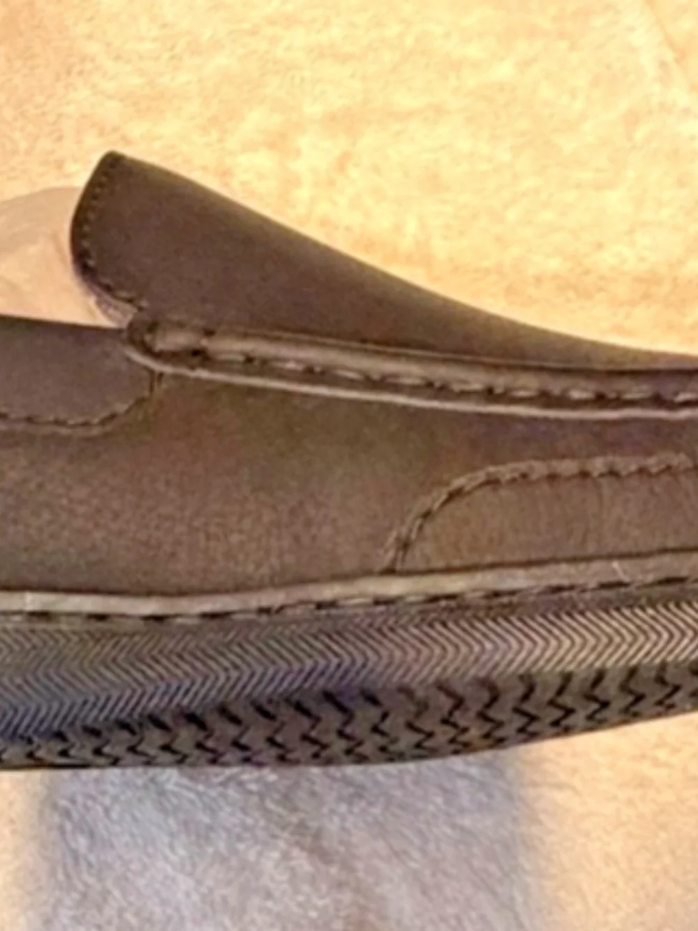 My Slippers size 9 Black Leather Moccasins #206433791386